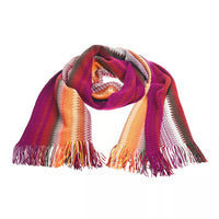Thumbnail for Geometric Pattern Fringed Scarf in Vibrant Hues