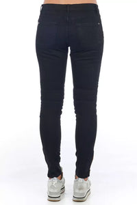 Thumbnail for Elegant Biker Stretch Denim Jeans in Black