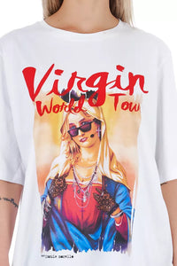 Thumbnail for Oversized Cotton Tee with Chic Prints