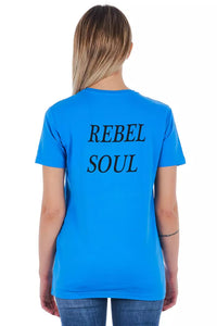 Thumbnail for Chic Light Blue Graphic Tee
