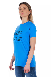 Thumbnail for Chic Light Blue Graphic Tee