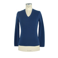 Thumbnail for Elegant V-Neck Cashmere Sweater in Blue