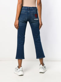 Thumbnail for Chic Embellished Bootcut Cropped Jeans