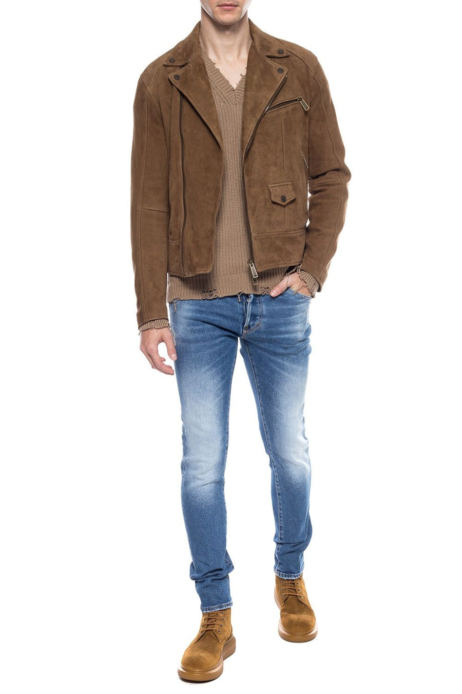 Chic Distressed Cool Guy Fit Jeans