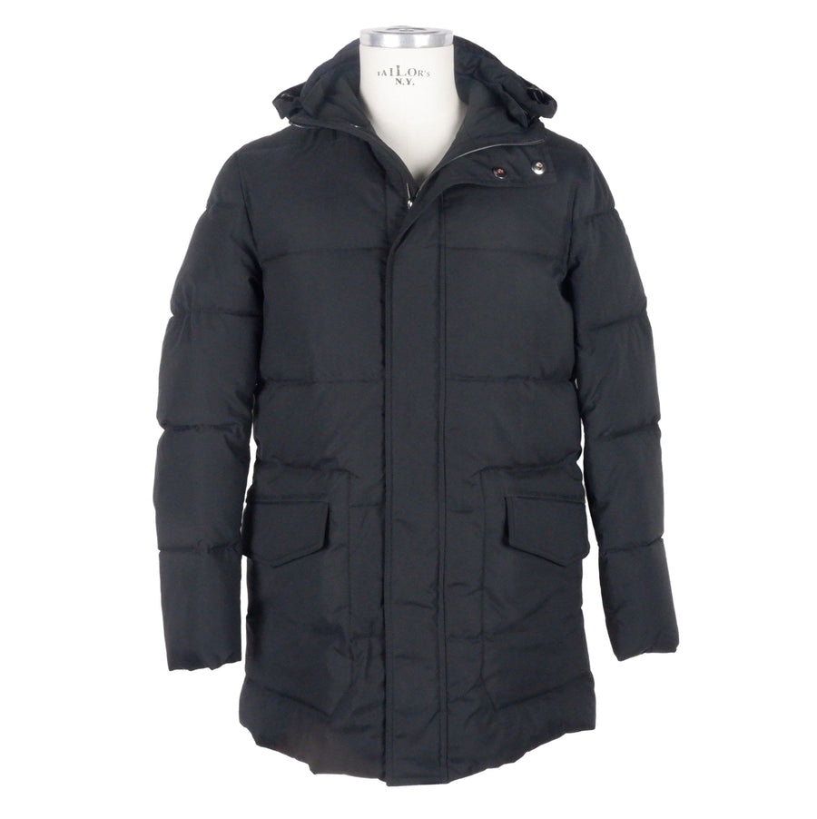 Dashing Gentleman's Black Jacket with Hood