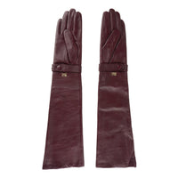 Thumbnail for Elegant Lambskin Leather Gloves In Radiant Pink
