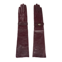 Thumbnail for Elegant Lambskin Leather Gloves In Radiant Pink