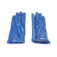 Thumbnail for Elegant Lambskin Leather Gloves in Captivating Blue