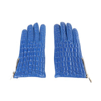 Thumbnail for Elegant Lambskin Leather Gloves in Captivating Blue