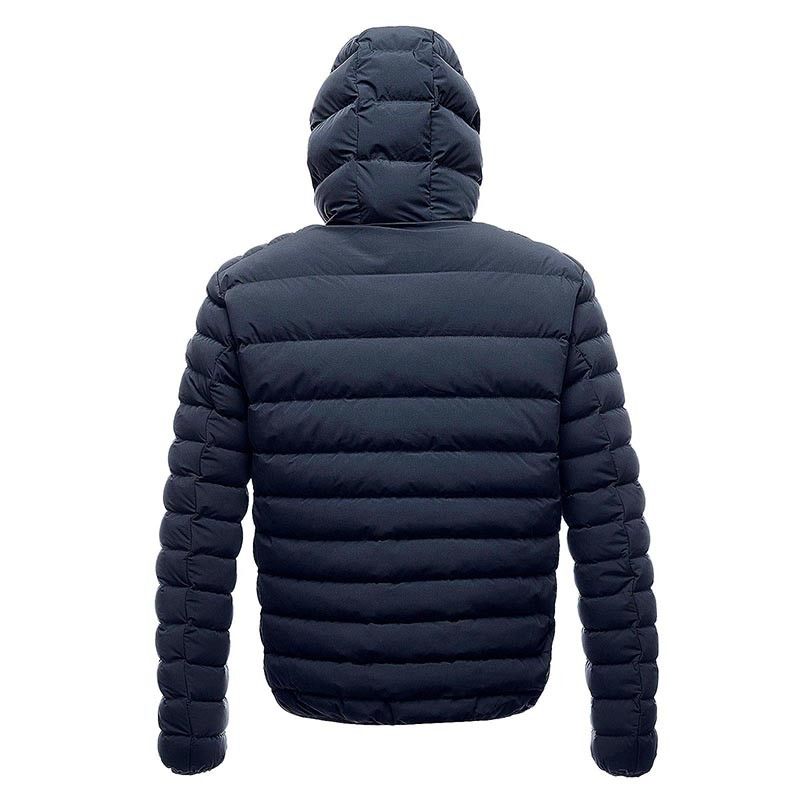 Blue Ultra Light Down Jacket with Cover Mask