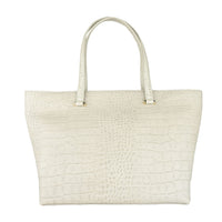 Thumbnail for Chic White Calfskin Leather Handbag