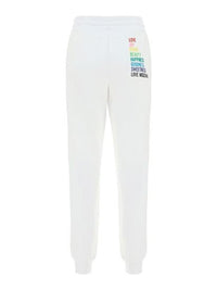 Thumbnail for Chic White Cotton Pants with Rainbow Accents