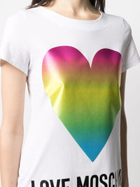 Thumbnail for Chic Cotton Heart Print Dress - Short Sleeves