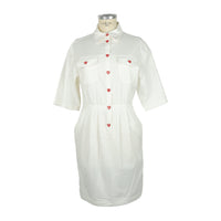 Thumbnail for Chic Short Sleeve Buttoned Dress