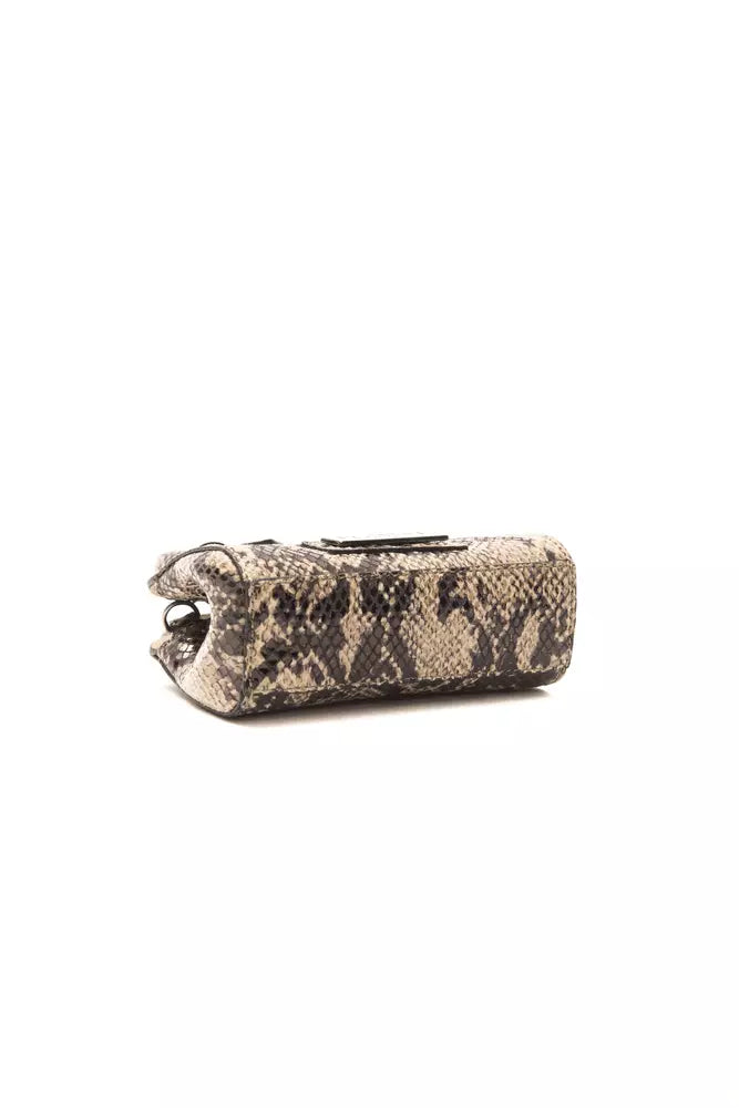 Chic Python Print Leather Mini Tote