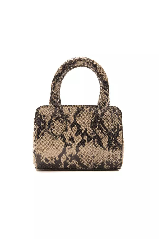 Chic Python Print Leather Mini Tote