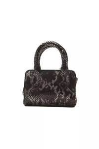 Thumbnail for Elegant Leather Mini Tote with Python Print