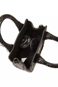 Thumbnail for Elegant Leather Mini Tote with Python Print