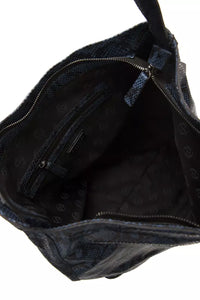 Thumbnail for Elegant Blue Python Print Leather Shoulder Bag