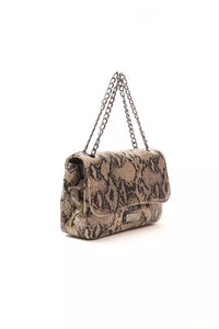 Thumbnail for Elegant Python Print Leather Crossbody Bag