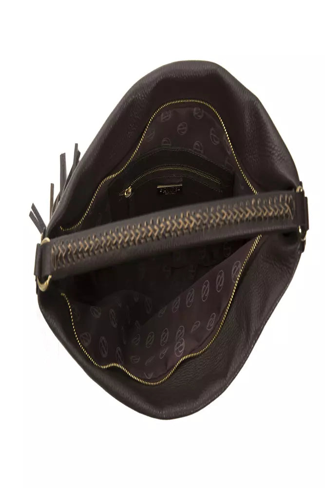 Chic Brown Leather Shoulder Bag