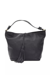 Thumbnail for Chic Gray Leather Shoulder Bag with Logo Detailing