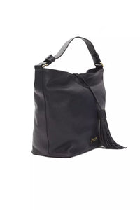 Thumbnail for Chic Gray Leather Shoulder Bag with Logo Detailing