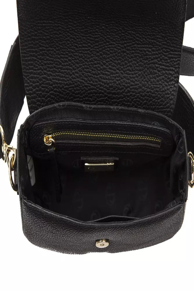 Elegant Black Leather Crossbody Bag