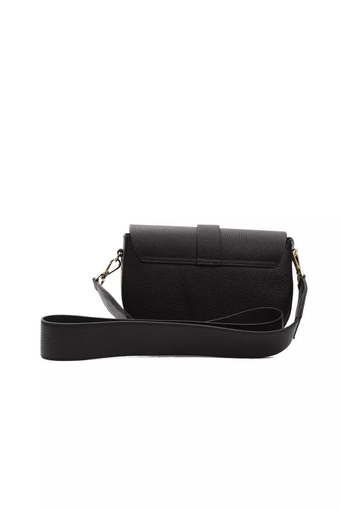 Elegant Black Leather Crossbody Bag