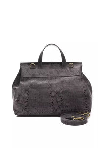 Thumbnail for Convertible Croc-Print Leather Handbag