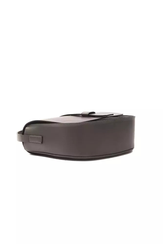 Chic Burgundy Leather Crossbody Bag