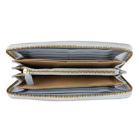 Thumbnail for Elegant Grey Calfskin Leather Purse