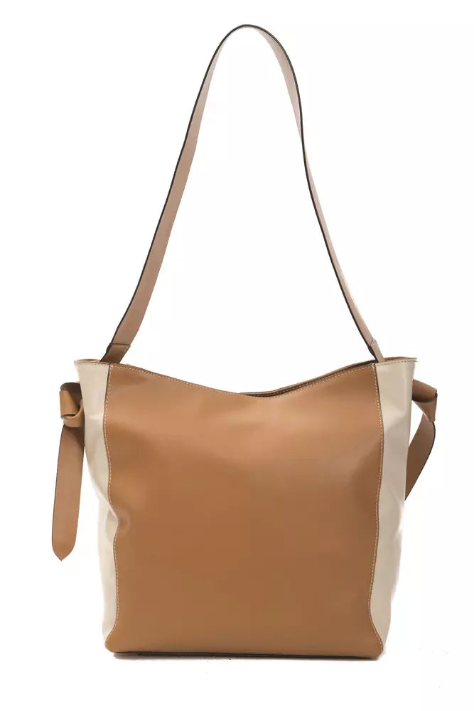Elegant Leather Shoulder Bag in Rich Brown