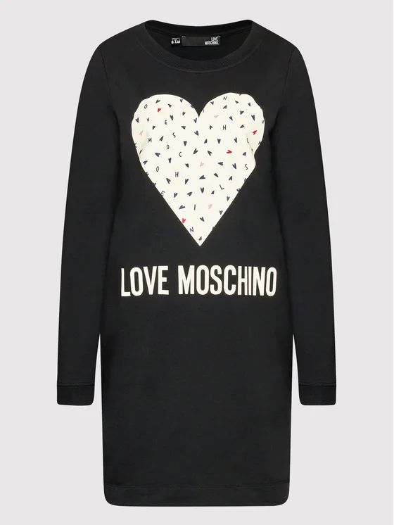 Chic Blue Cotton Love Moschino Dress
