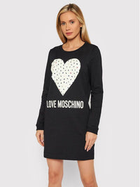 Thumbnail for Chic Blue Cotton Love Moschino Dress