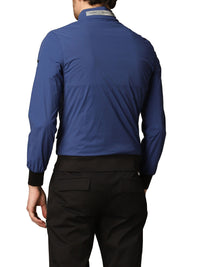 Thumbnail for Elegant Blue Bielastic Bomber Jacket