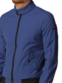 Thumbnail for Elegant Blue Bielastic Bomber Jacket