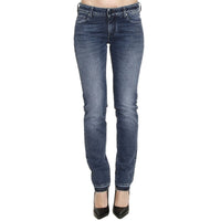 Thumbnail for Chic Slim Fit Cotton Jeans with Artisanal Flair