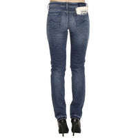 Thumbnail for Chic Slim Fit Cotton Jeans with Artisanal Flair