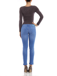 Thumbnail for Elegant Light Blue Stretch Denim