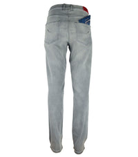 Thumbnail for Elegant Grey Elasticized Denim Jeans