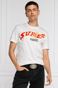 Thumbnail for Chic White Logo Tee - Pure Cotton Roundneck