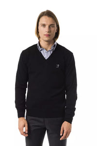 Thumbnail for Embroidered V-Neck Merino Wool Sweater