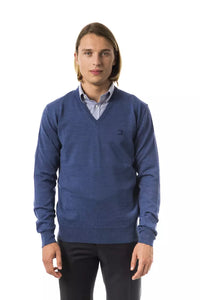 Thumbnail for Embroidered V-Neck Merino Wool Sweater