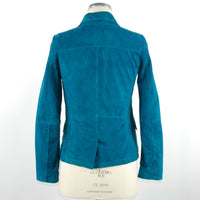Thumbnail for Elegant Green Leather Jacket