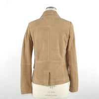 Thumbnail for Elegant Beige Leather Jacket