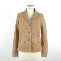 Thumbnail for Elegant Beige Leather Jacket