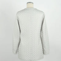 Thumbnail for Elegant White Snap Button Jacket
