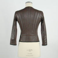 Thumbnail for Elegant Brown Leather Jacket for Sleek Style