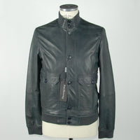 Thumbnail for Elegant Blue Leather Jacket for Men